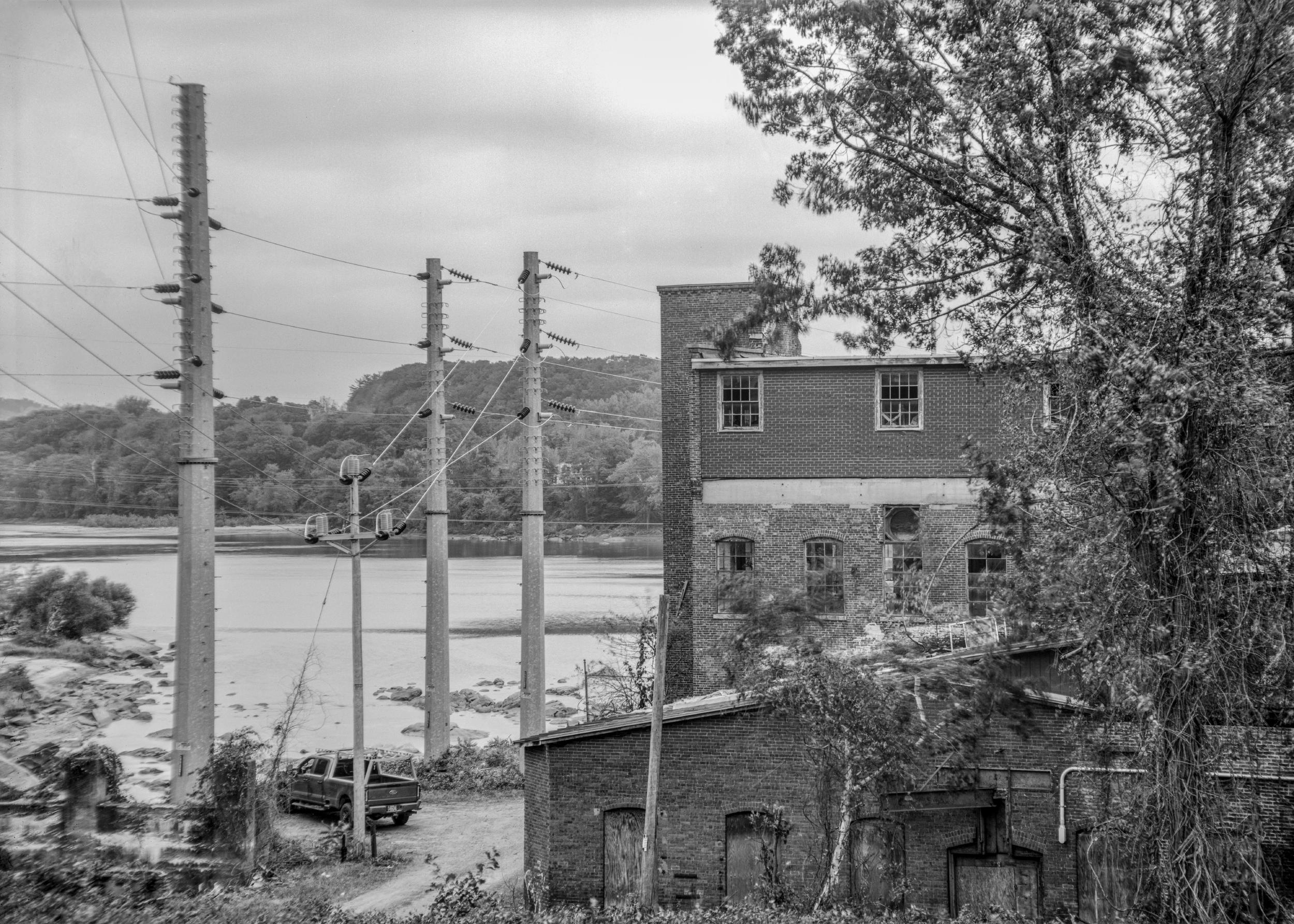 Factory with High Tension Lines | Bellows Falls, VT